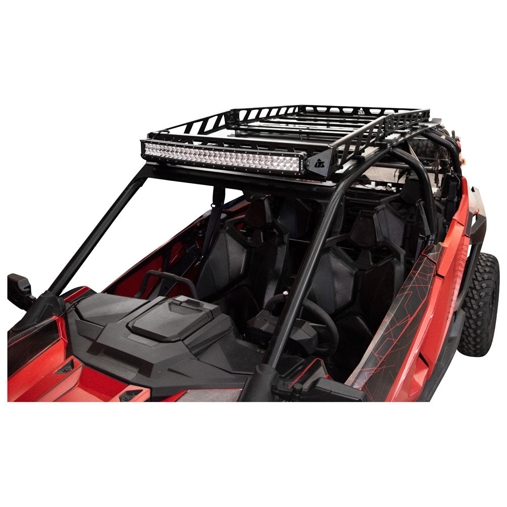 Tusk 2070140002 UTV Adventure Roof Rack With Tusk V2 Curved 30" Light Bar