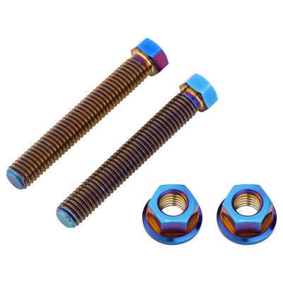 Tusk 2073170004 Titanium Axle Adjuster Bolts Burnt Blue