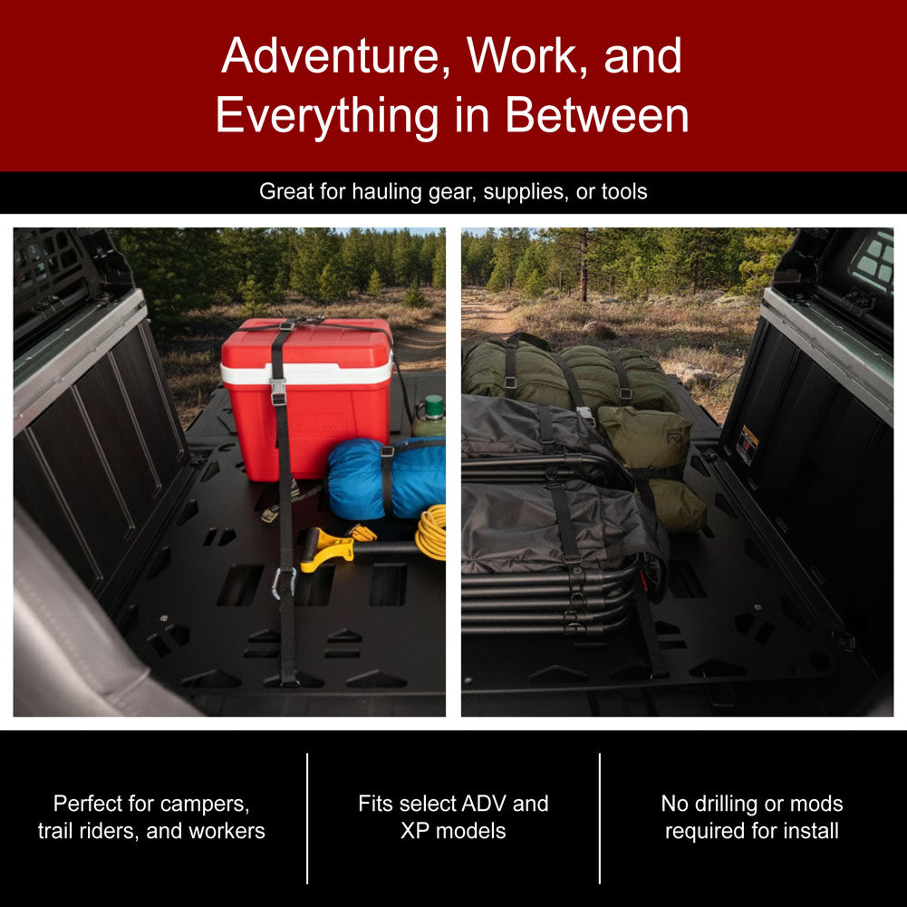 Tusk 2074280002 UTV Bed Cargo Rack Large Lower Black Powder Coated