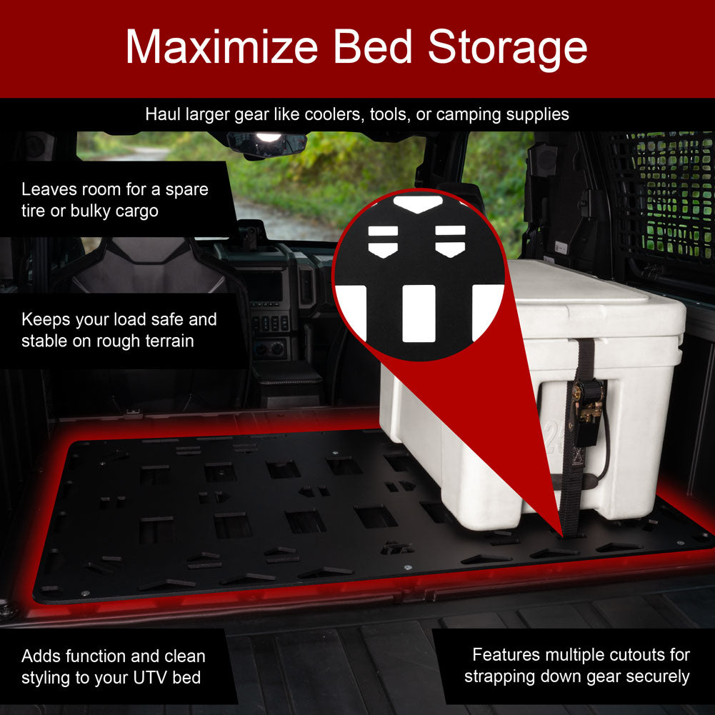 Tusk 2074280002 UTV Bed Cargo Rack Large Lower Black Powder Coated