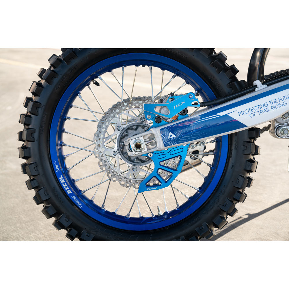 Tusk 2093870001 Rear Brake Caliper Support Disc Guard Caliper Guard Blue
