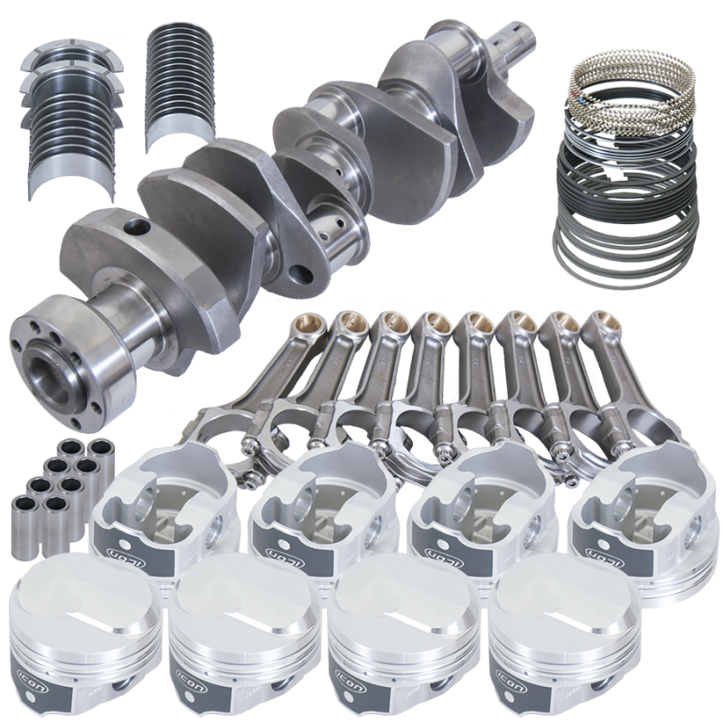 Eagle 18325L100 fits Chevy 454 1Pc 4.000in Crank 6.135in I-Beam Rods 38cc Dome 4.350in Pistons Rotating Assembly