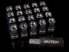 Wheel Mate HR3806BB Muteki HR38 Open End Lug Nuts 12x1.50 Black / Black Ring