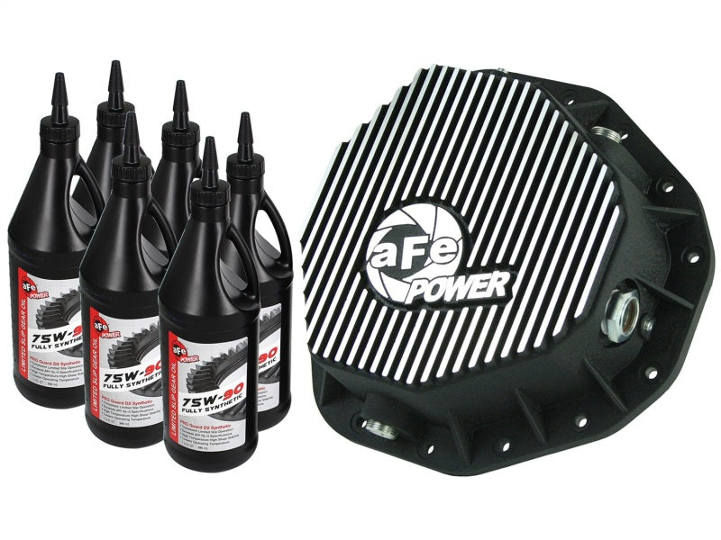AFE 46-70092-WL Cover Rear Differential w/ 75W-90 Gear Oil fits Dodge Diesel Tr