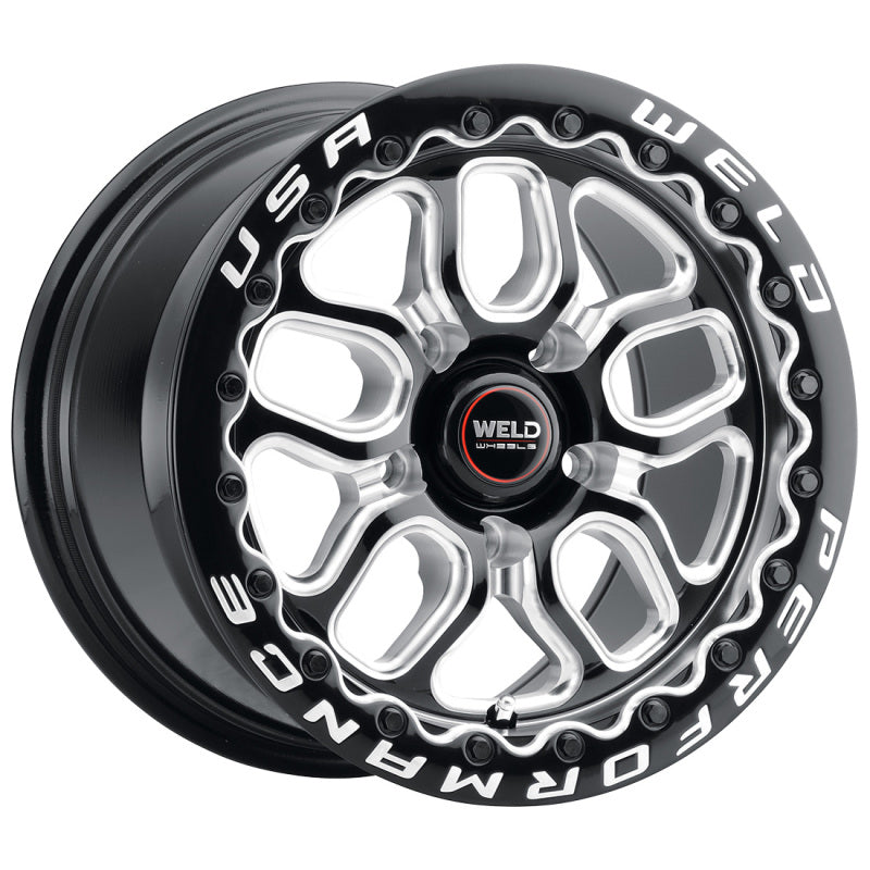 Weld S907B0071P22 S907 15X10 Laguna Beadlock 5X115 ET22 BS6.4 Gloss Black MIL D