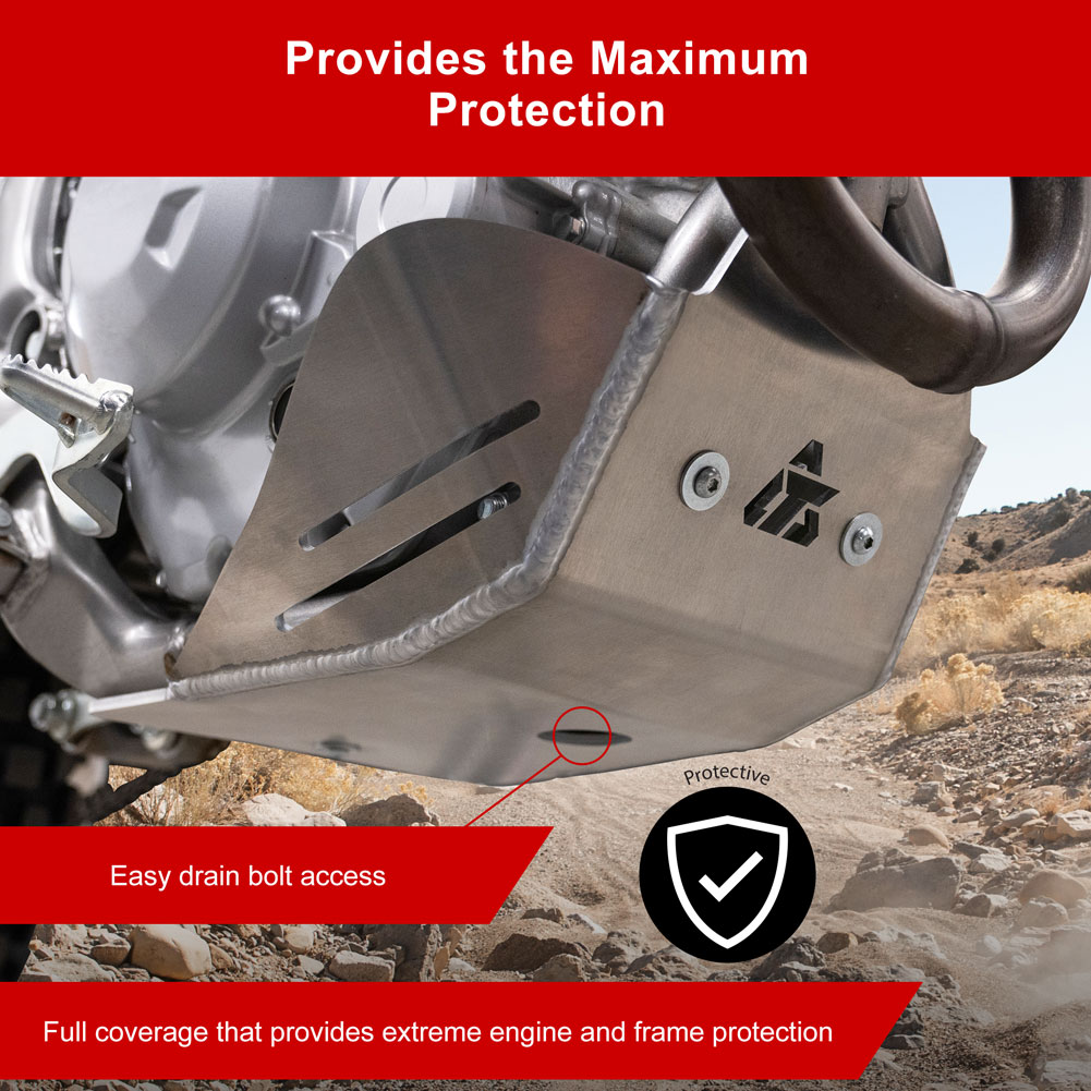 Tusk 2101060011 Aluminum Skid Plate Silver