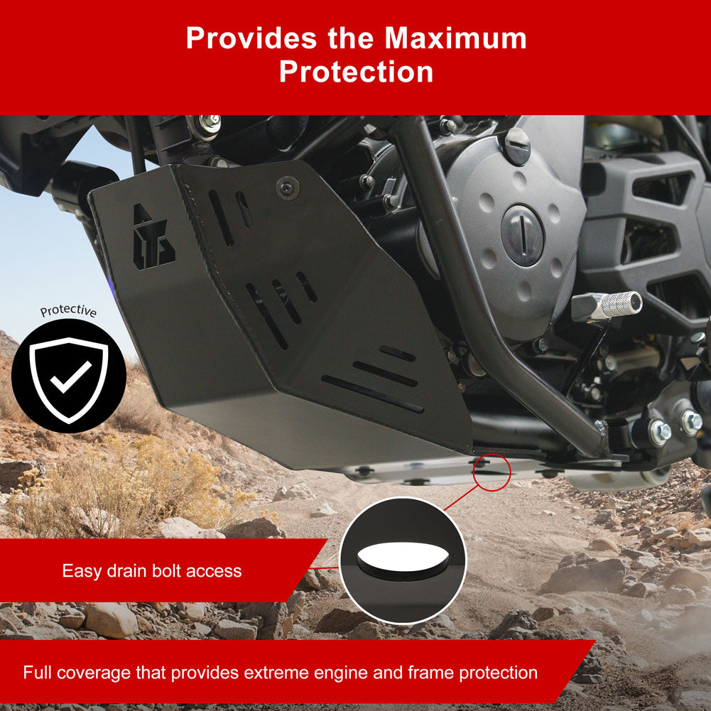 Tusk 2101060021 Aluminum Skid Plate Black
