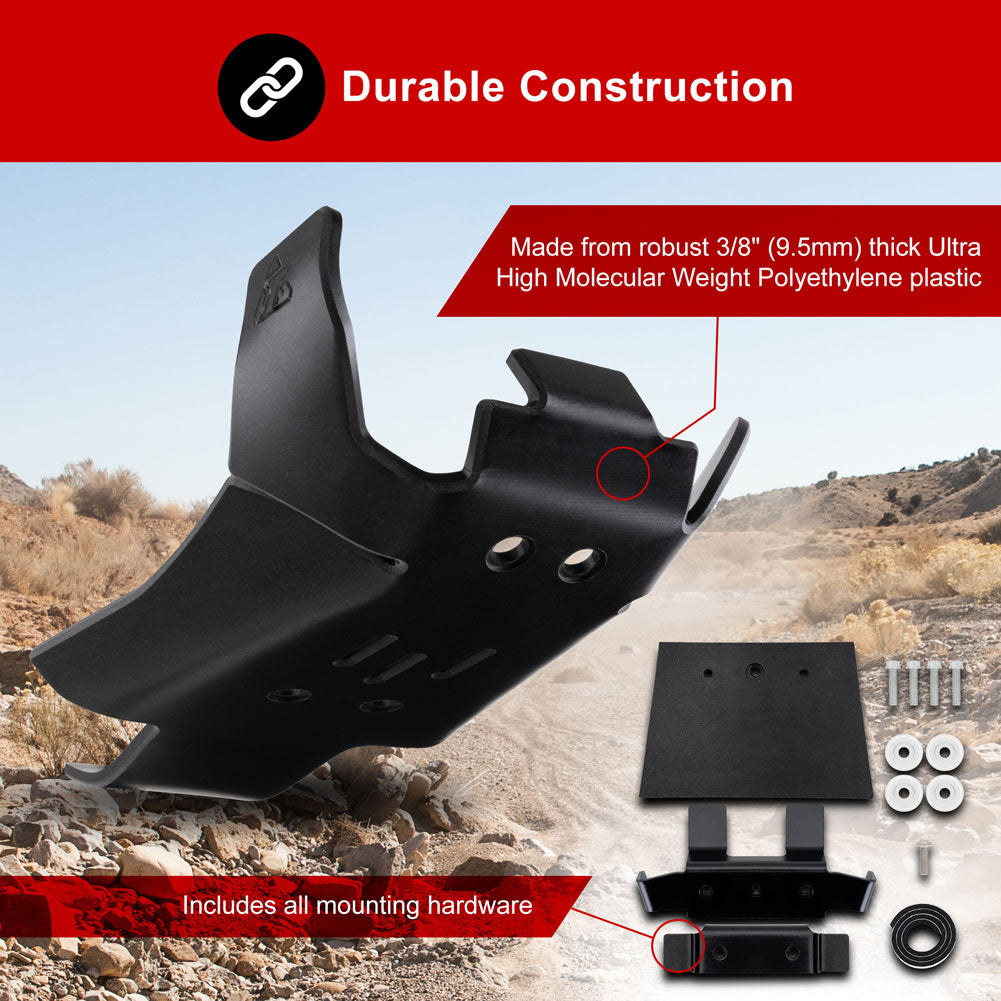 Tusk 2119120008 Severe Impact UHMW Dirt Bike Skid Plate