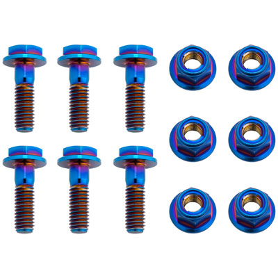 Tusk 2119370004 Titanium Rotor Bolt Kit Burnt Blue