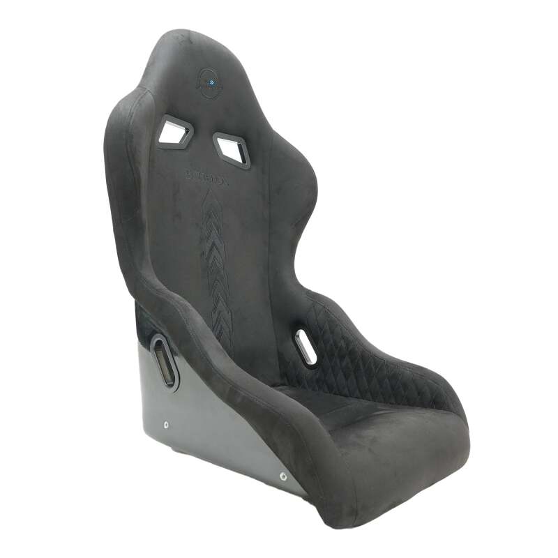 NRG FRP-350ECH-BK FRP Bucket Seat - Echelon Light Weight - Blk Stitching w/ NRG Arrow Embroidery - Large
