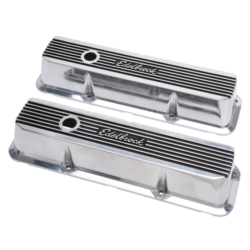 Edelbrock 4277 Valve Covers Elite II fits Ford FE 1958-76 Polished
