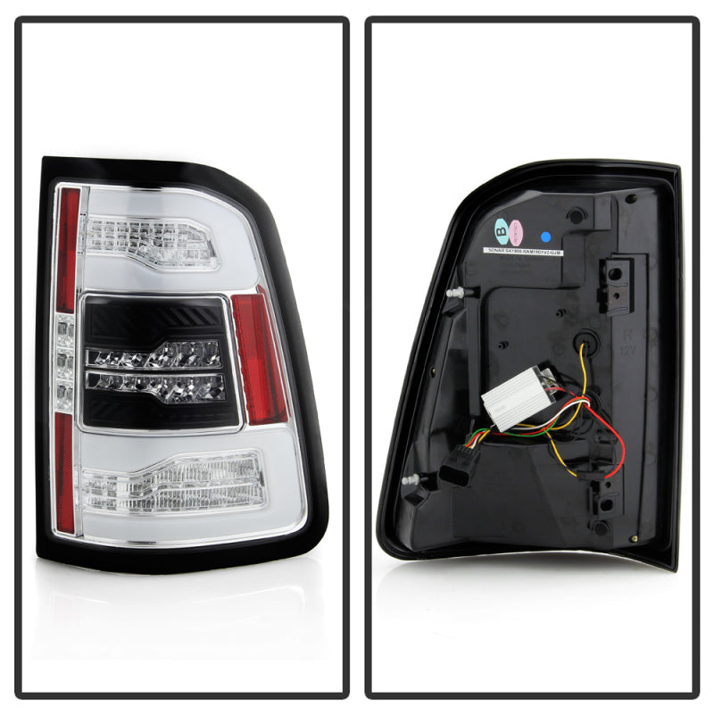 Spyder 5087300 fits Dodge 19-20 Ram LED Tail Light Chrome ALT-YD-DR19HAL-SEQ-C