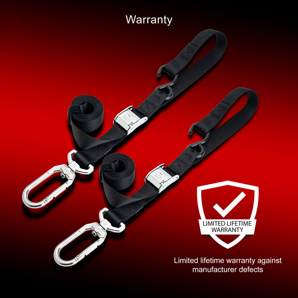 Tusk 2149380001 Swivel-Hook Carabiner Soft-Loop Buckle Tie Downs