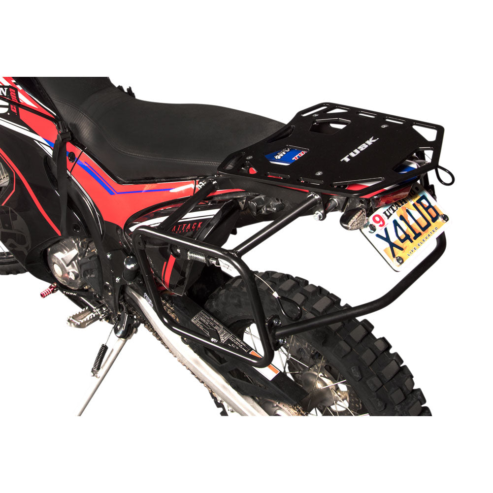 Tusk 2149440012 Pannier Racks with Nelson Rigg Hurricane Dry Saddlebags Black