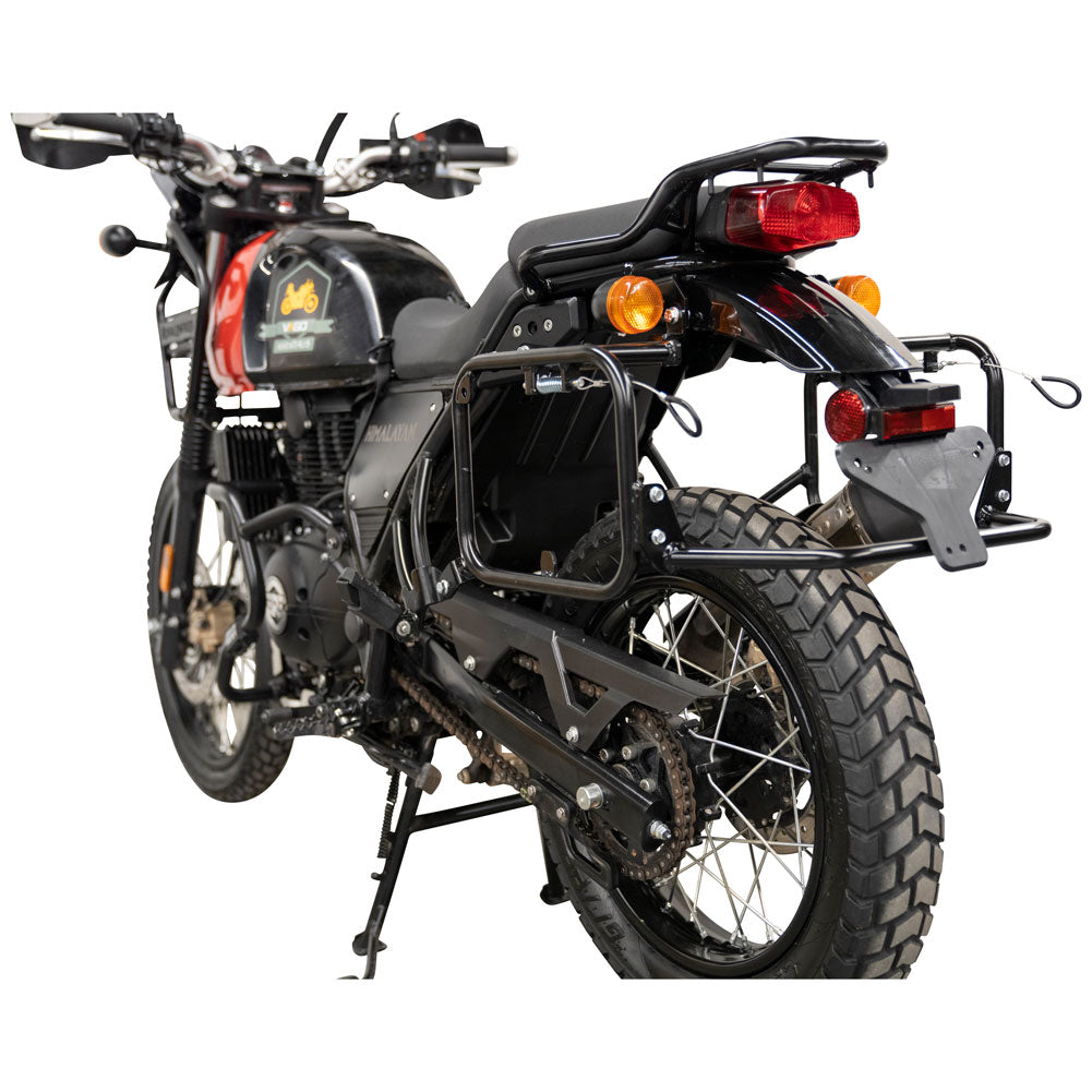 Tusk 2149440023 Pannier Racks with Nelson Rigg Hurricane Dry Saddlebags Black