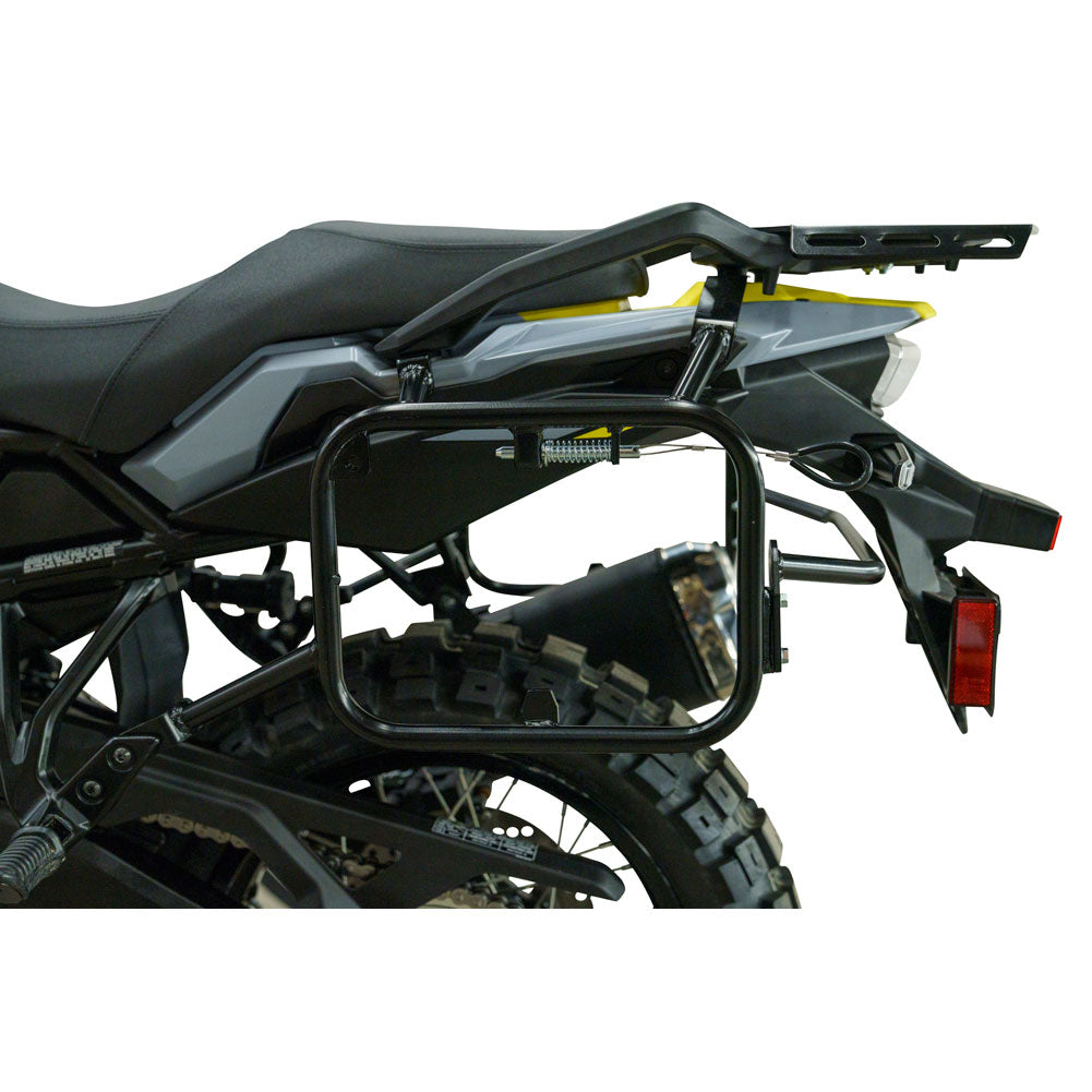 Tusk 2149440024 Pannier Racks with Nelson Rigg Hurricane Dry Saddlebags Black