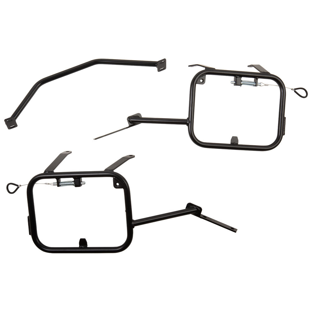 Tusk 2149440026 Pannier Racks with Nelson Rigg Hurricane Dry Saddlebags Black