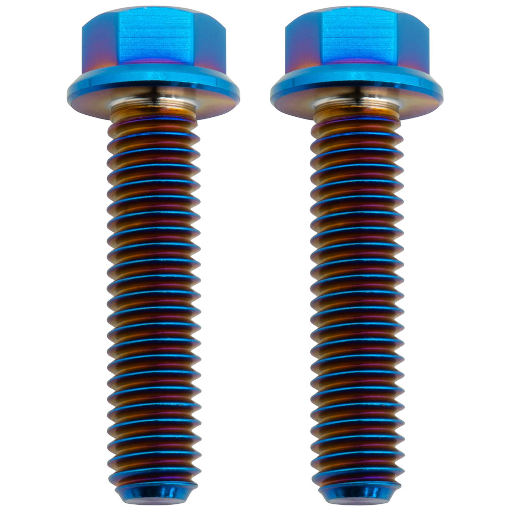 Tusk 2152720004 Titanium Bolt M6 x 25mm 2 Pack Burnt Blue