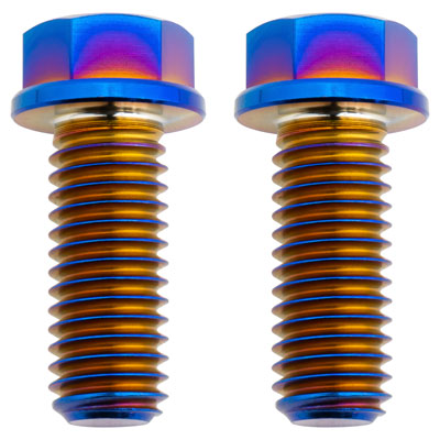 Tusk 2152720009 Titanium Bolt M8 x 20mm 2 Pack Burnt Blue