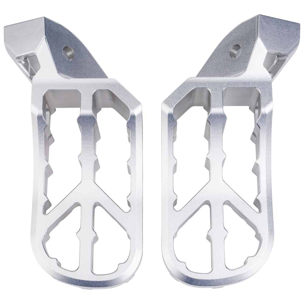 Tusk 2154060002 Edge Billet Adventure Foot Pegs Silver
