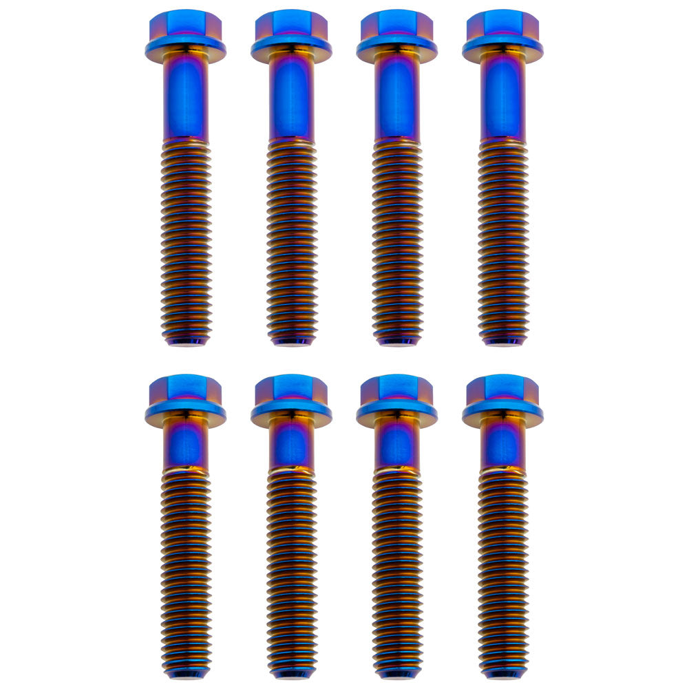 Tusk 2156810010 Titanium Triple Clamp Bolt Kit Ride Engineering Burnt Blue