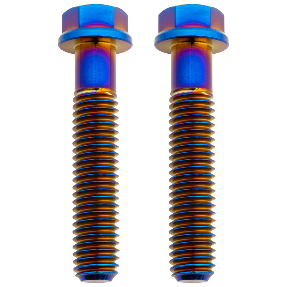 Tusk 2156820004 Titanium Front Brake Caliper Bolt Kit Burnt Blue