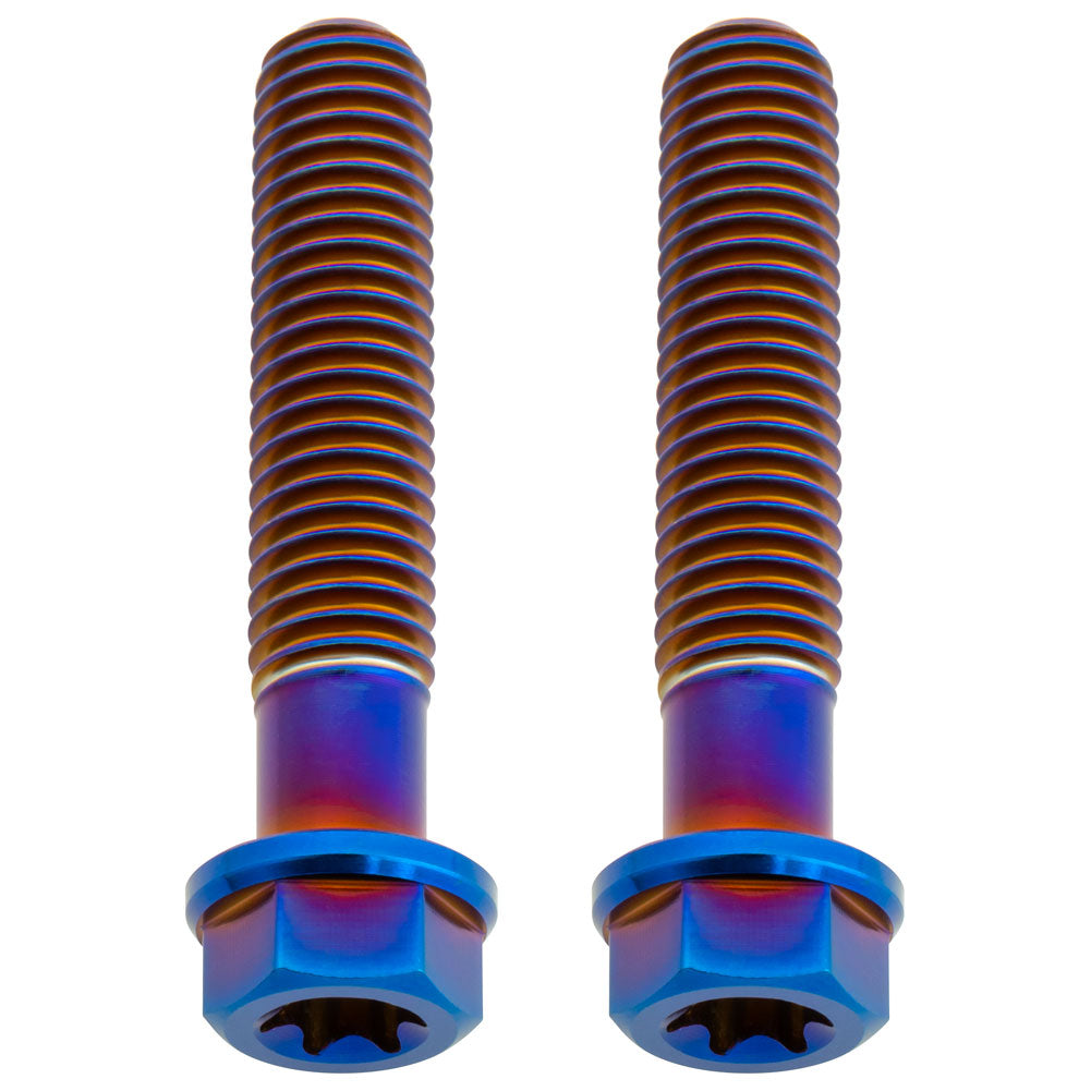 Tusk 2156820004 Titanium Front Brake Caliper Bolt Kit Burnt Blue