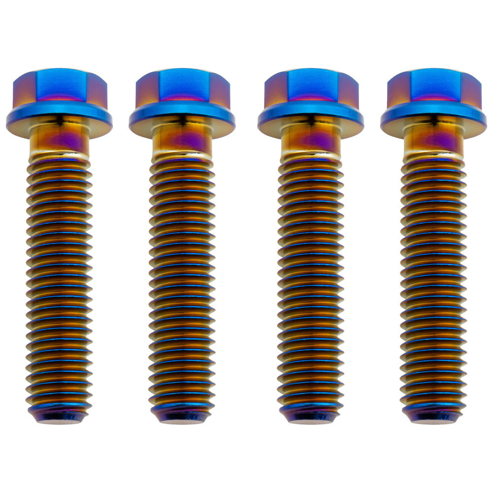 Tusk 2156840003 Titanium Handlebar Clamp Bolt Kit Burnt Blue
