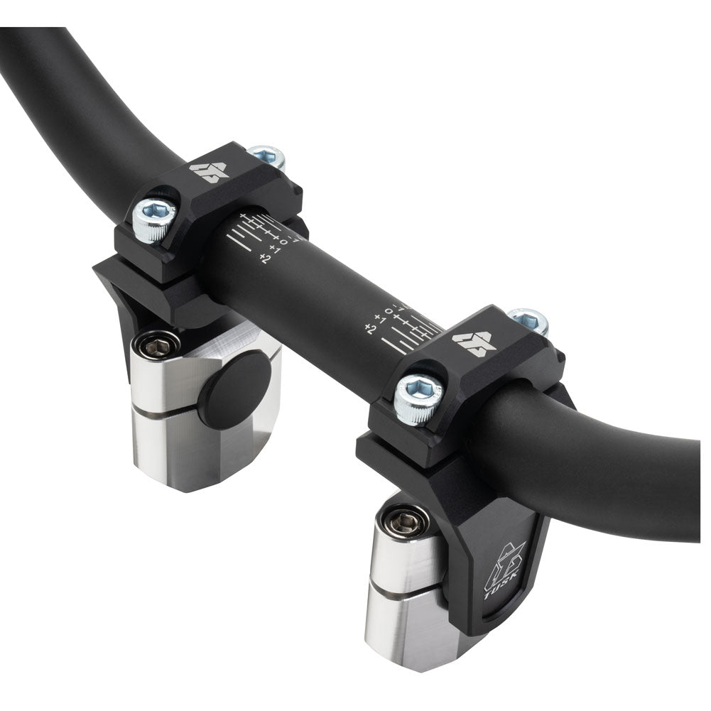 Tusk 2158180002 2in Pivoting Bar Risers 7/8in Clamp to 7/8in 1-1/8in Bars Black