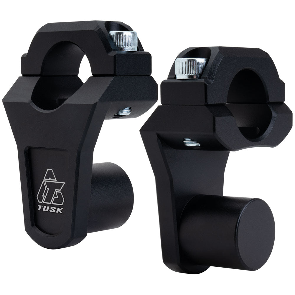 Tusk 2158180004 2" Pivoting Bar Risers 1 1/8" Bar Clamp to 1 1/8" Bars Black