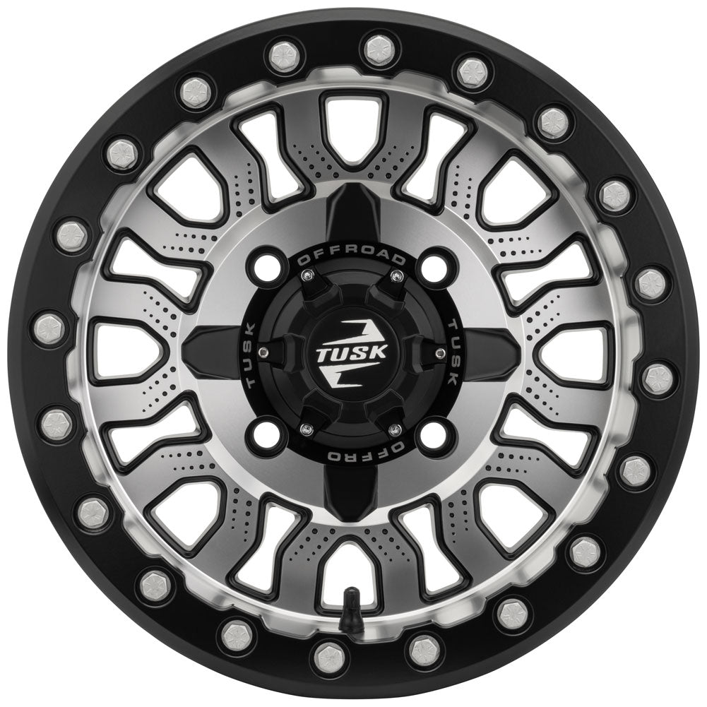 Tusk 2159360013 4/137 Fremont Beadlock Wheel 14x7 4.0 + 3.0 Machined/Black