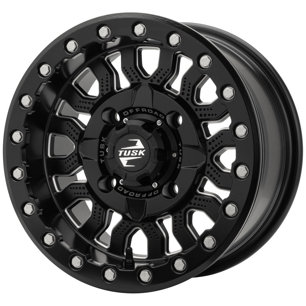 Tusk 2159360015 4/137 Fremont Beadlock Wheel 14x7 4.0 + 3.0 Milled/Black