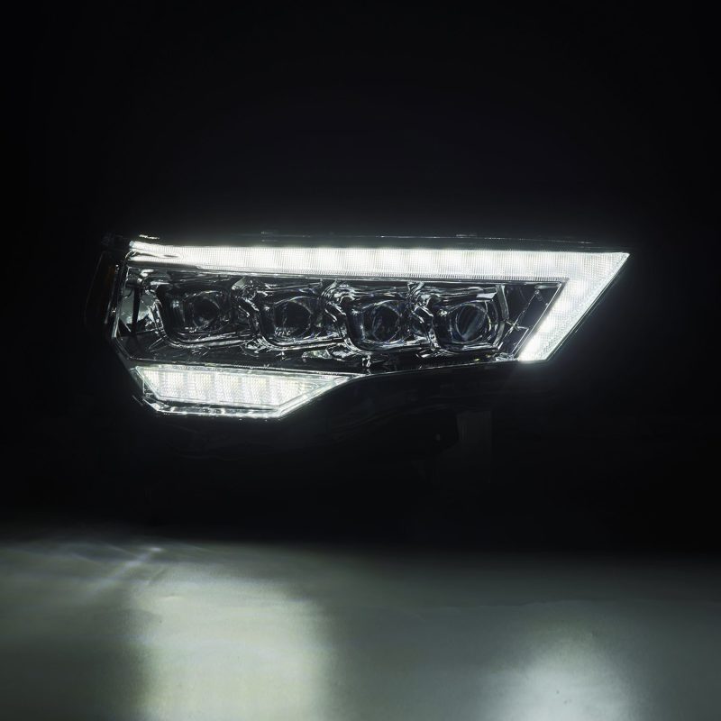 AlphaRex 880809 fits Toyota 14-22 4Runner NOVA LED Proj Headlights Chrome w/ Ac