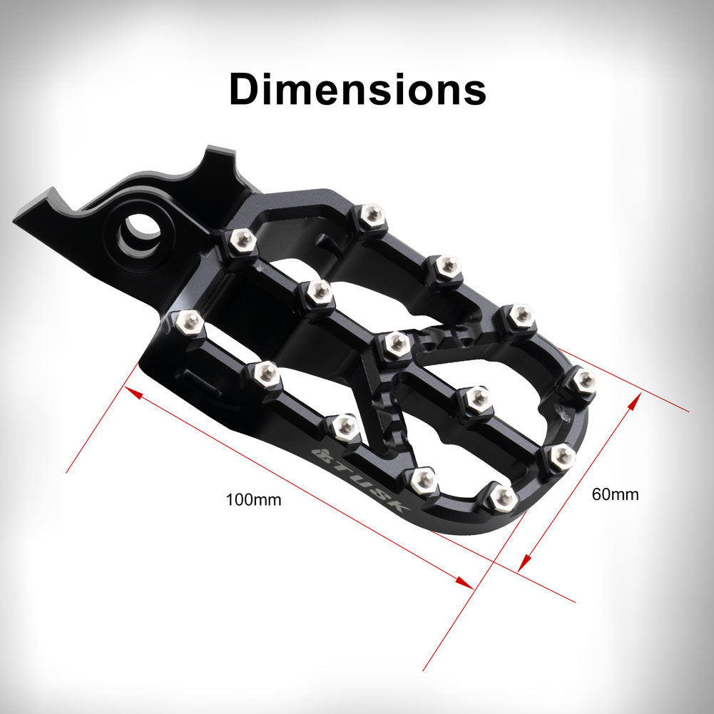 Tusk 2160780003 Strike Billet Moto Foot Pegs Black