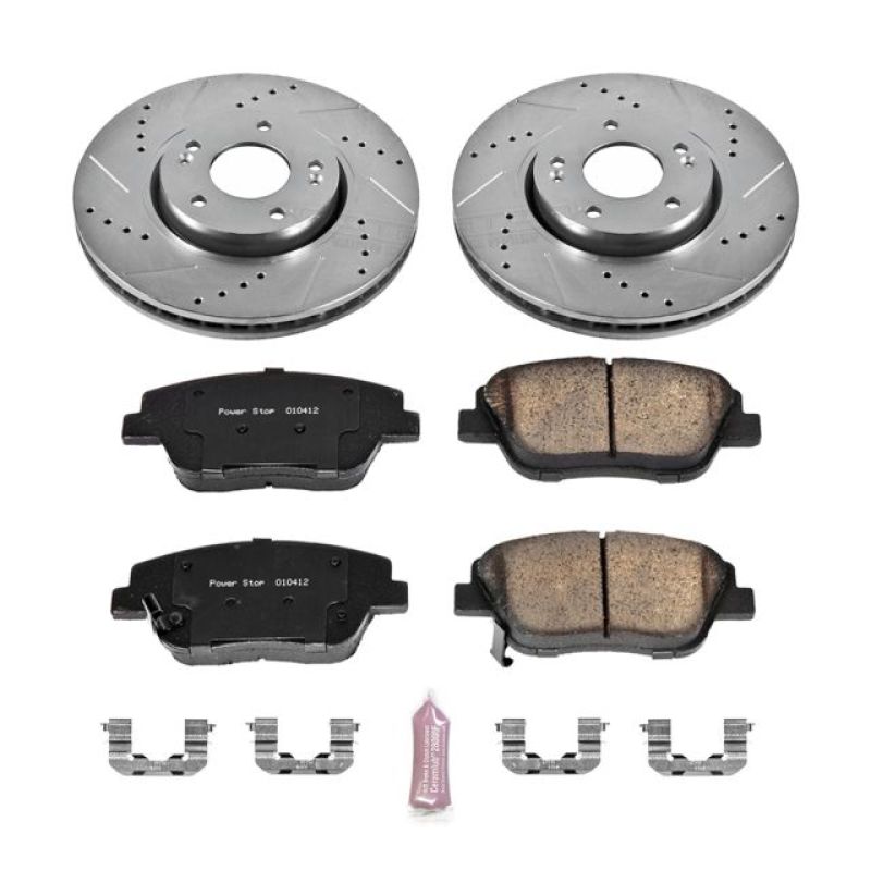 PowerStop K5377 fits Hyundai 10-15 Sonata Front Z23 Evolution Sport Brake Kit