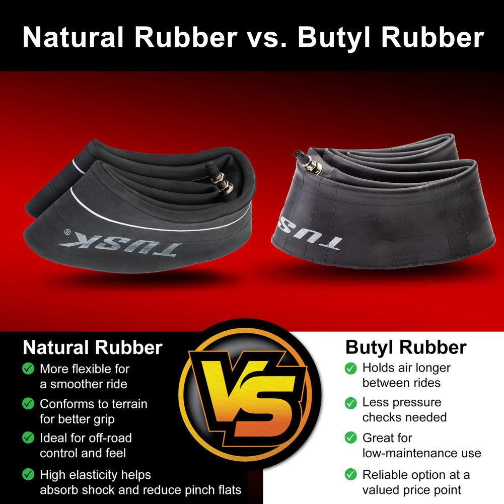 Tusk 2169760008 Heavy Duty 2mm Natural Rubber Motorcycle Tube 2.50-2.75x12