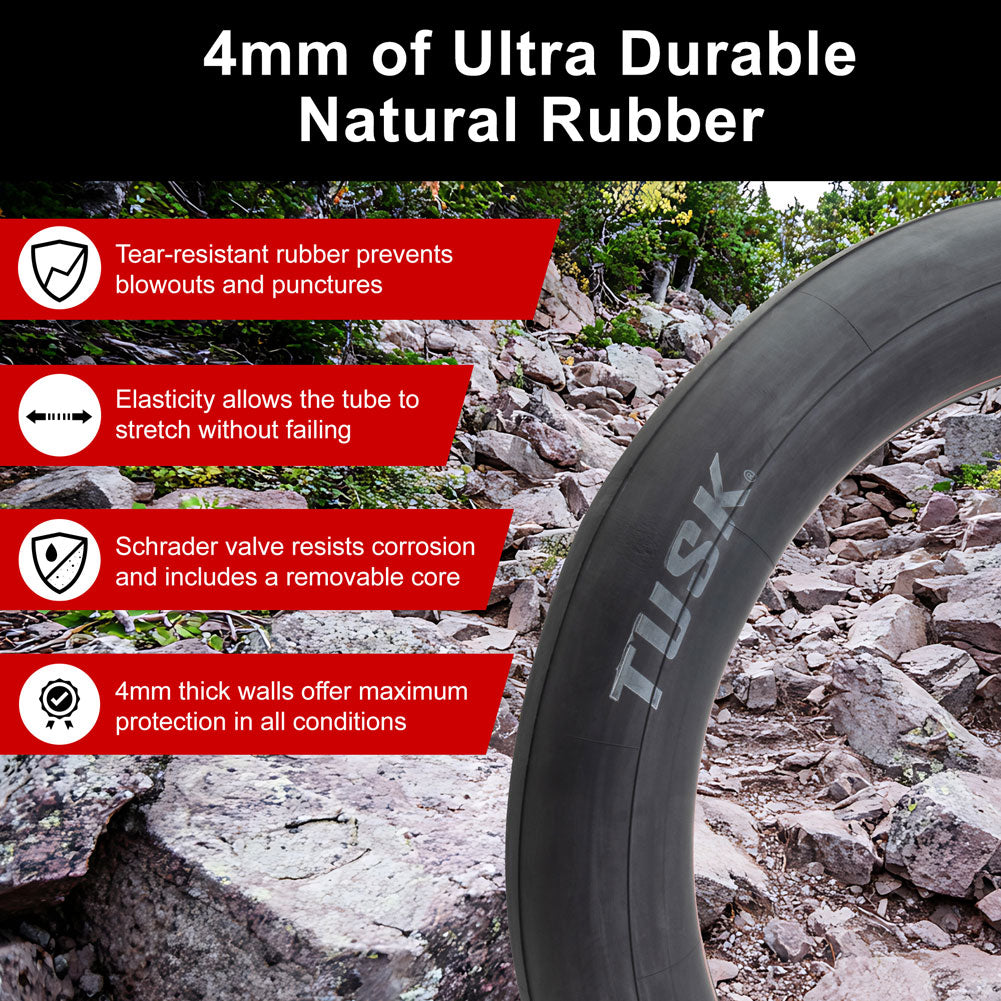 Tusk 2170030003 Ultra Heavy Duty 4mm Natural Rubber Motorcycle Tube 80/100x21