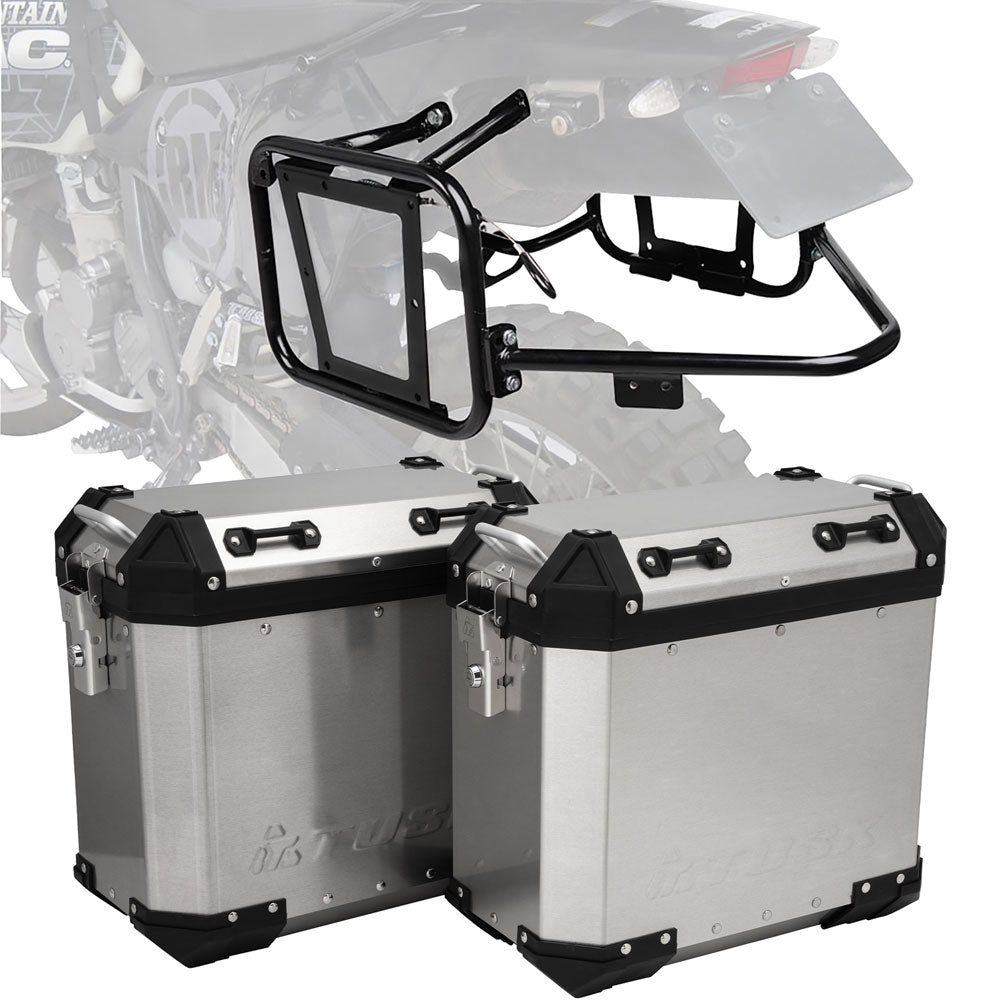 Tusk 2181320017 Frontier Panniers with Pannier Racks Brushed Aluminum