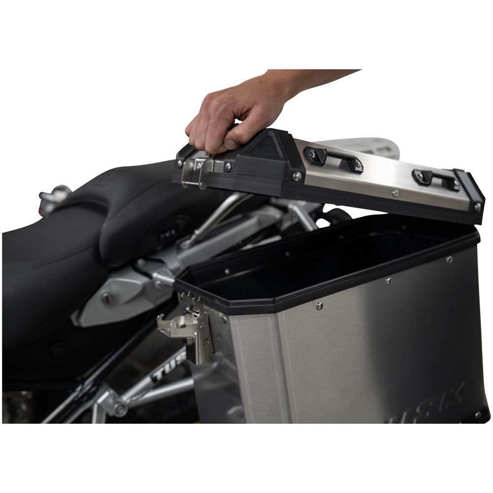 Tusk 2181320068 Frontier Panniers with Pannier Racks Brushed Aluminum