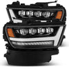 AlphaRex 880516 fits Ram 19-20 1500HD NOVA LED Proj Headlights Plank Style Glos