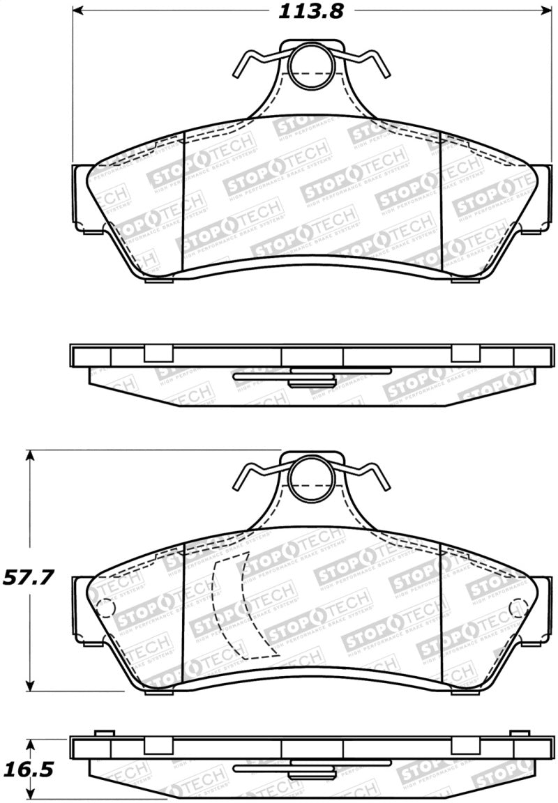 Stoptech 308.1048 Street Brake Pads