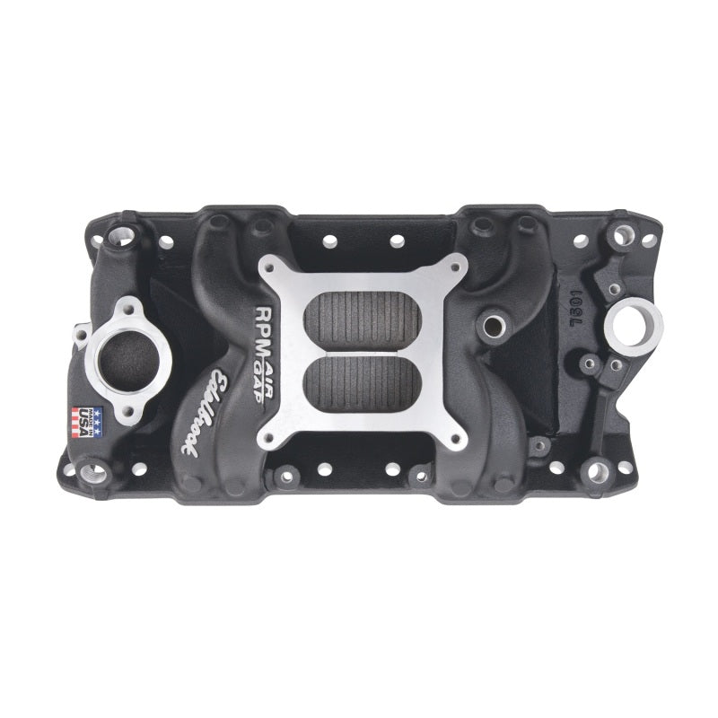Edelbrock 75013 Intake Manifold RPM Air-Gap Small-Block fits Chevy 262-400 Black