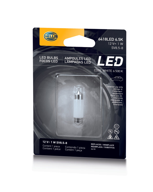 Hella LA6418LED 6.5K LED 6418 12V 1W SV8.5-8 6.5K 36 SING Bulb