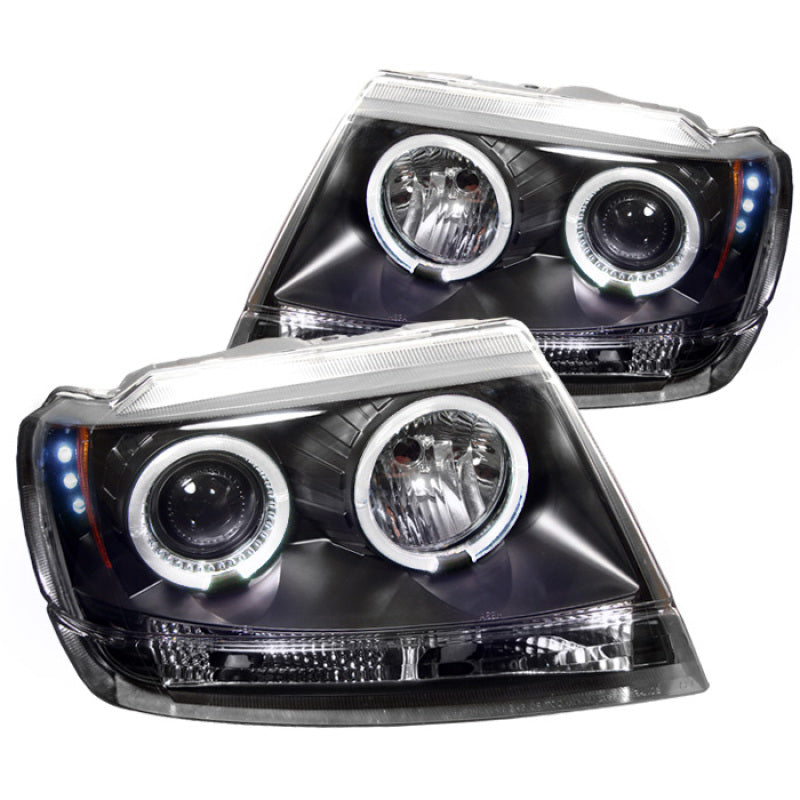 Spyder 5011145 fits Jeep 99-04 Grand Cherokee Projector Headlights LED Halo LED