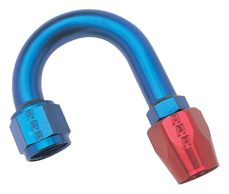 Russell 610270 Performance -8 AN Red/Blue 180 Degree Full Flow Hose End (1-1/4in Centerline Radius)