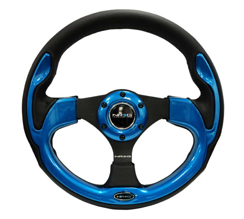 NRG RST-001BL Reinforced Steering Wheel (320mm) Blk w/Blue Trim