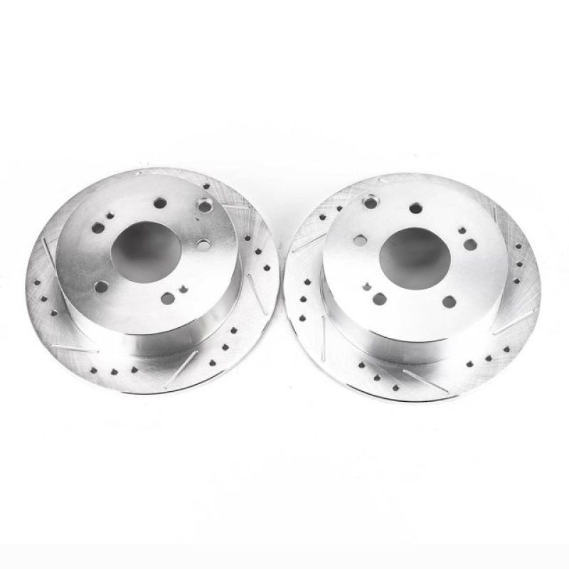 PowerStop fits Mitsubishi 06-12 Eclipse Rear Evolution Drilled & Slotted Rotors