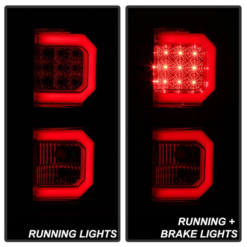Spyder 5085450 fits Toyota 07-13 Tundra V2 Light Bar LED Tail Lights - Red Clea