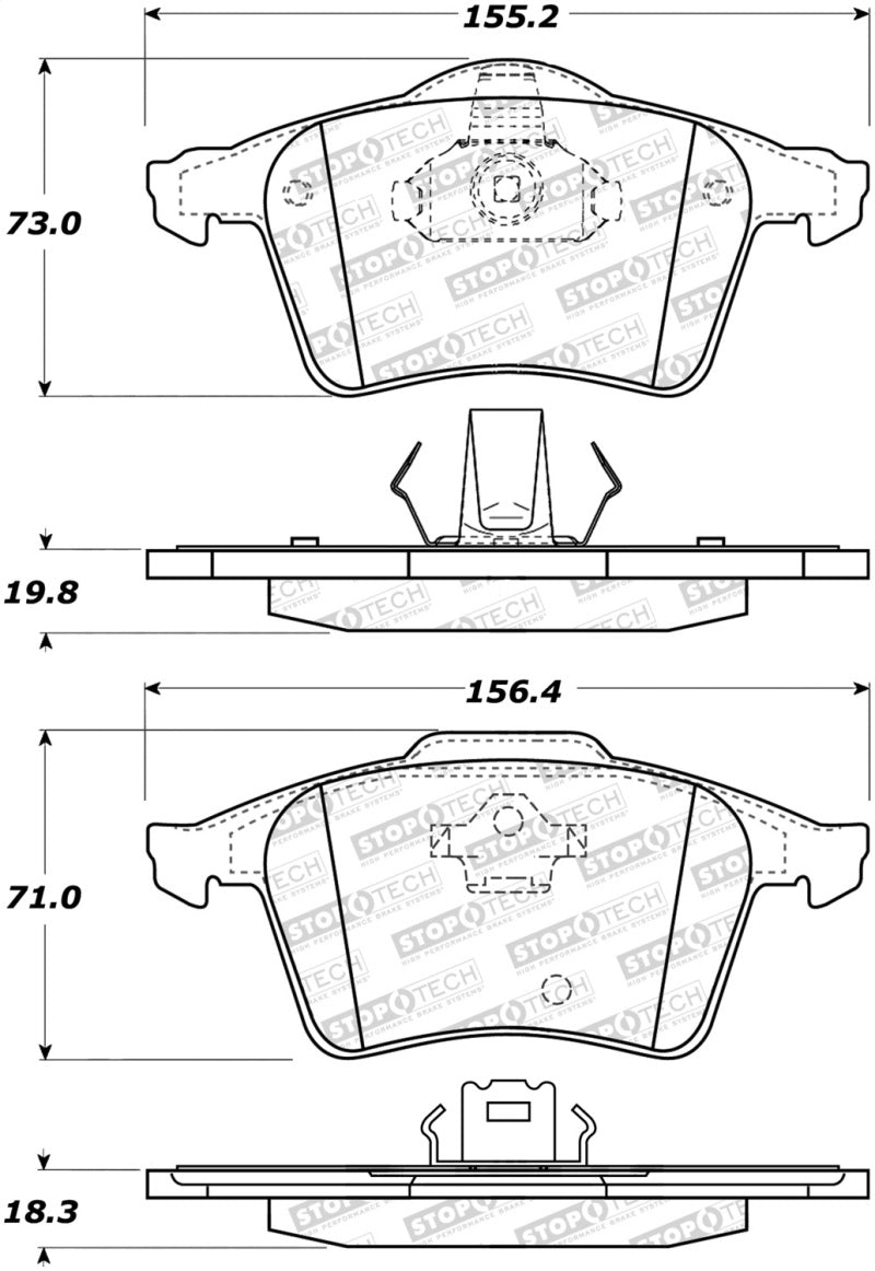 Stoptech 308.1003 Street Brake Pads