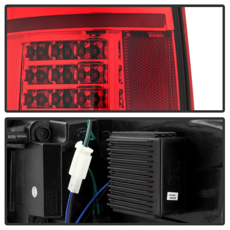 xTune 9042201 09-14 fits Ford F-150 Light Bar LED Tail Lights - Red Clear (ALT-